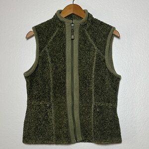 WOOLRICH LT Olive Heather Textured Vest